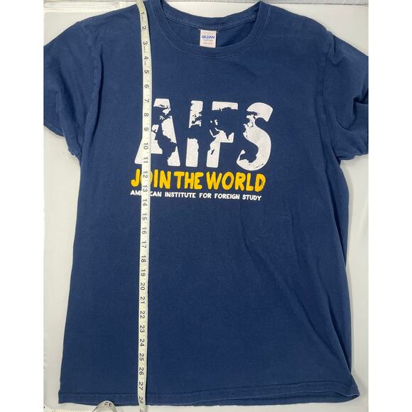 AIFS American Institute for Foreign Studies Tshirt size L Pre-Owned in fair cond - Picture 4 of 6